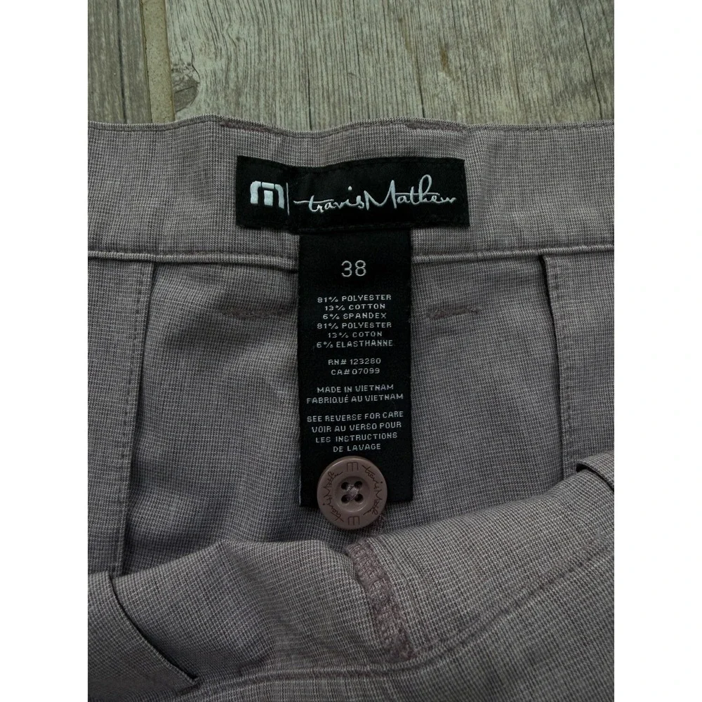 TravisMathew Beck Shorts Mens 38 Grey Excellent Heathered Performance Golf